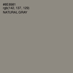 #8E8981 - Natural Gray Color Image